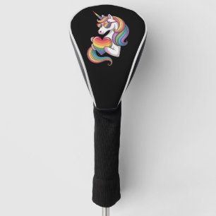 Schwulen-Stolz-Einhorn-Herz-Regenbogenflagge LGBT  Golf Headcover