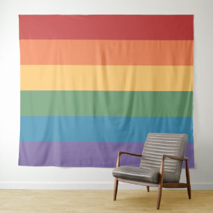 Schwulen-Stolz-Flagge Heathered Extra Large LGBT Wandteppich