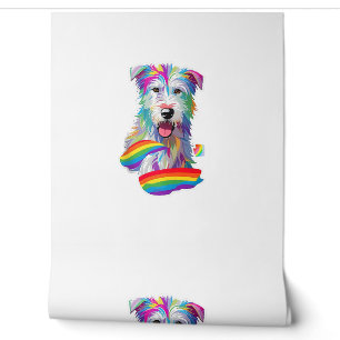Schwulen-Stolz-Flagge Irischer Wolfshund Hundelieb Tapete