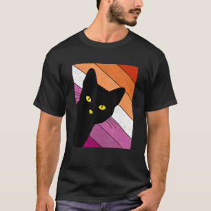 Schwulen Stolz Katze Lesbische Regenbogenflagge LG T-Shirt