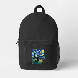 Schwulen Stolz Katzen Kunst Katze Sternennacht Sti Bedruckter Rucksack
