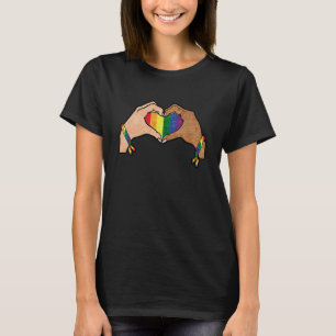 Schwulen-Stolz-Kleidung Lgbt Regenbogenflagge Herz T-Shirt