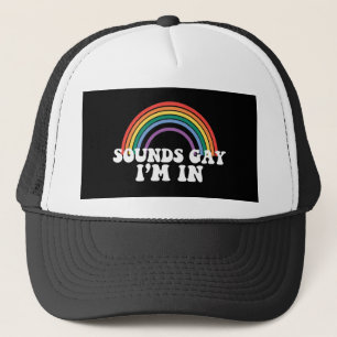 Schwulen Stolz LGBT Regenbogenklänge Gay Ich bin i Truckerkappe