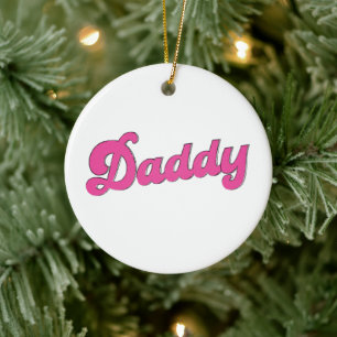 Schwulen-Stolz LGBT Rosa Bär Schwuler Daddy  Keramik Ornament
