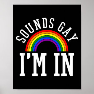 Schwulen-Stolz-Monat klingt schwul Regenbogen Lust Poster