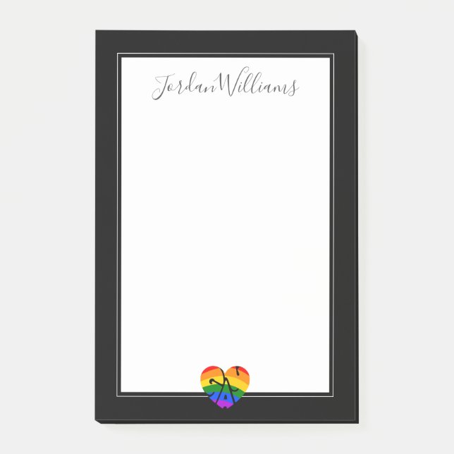 Schwulenherz Post-it Klebezettel (Vorderseite)