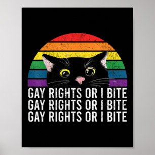 Schwulenrechte oder ich beiße Bisskatzenkatze Ally Poster