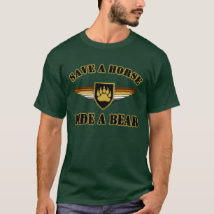 Schwuler Bärenstolz Rette ein Pferd Reite einen Bä T-Shirt