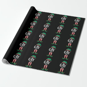 Schwuler Elf LGTBQ passende Familien-Weihnachtsfei Geschenkpapier
