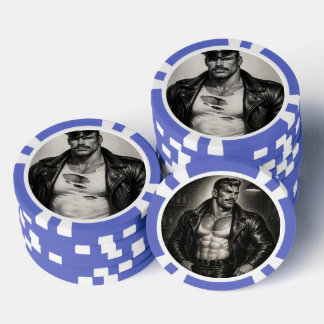 Schwuler Leder-Daddy 1940er Biker Poker Chips – Do