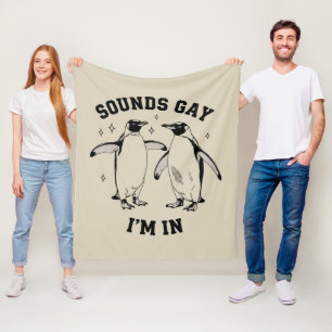 Schwuler Pinguin klingt schwul Ich bin in vintage  Fleecedecke