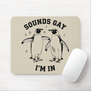 Schwuler Pinguin klingt schwul Ich bin in Vintage  Mousepad