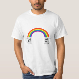 Schwuler Regenbogen-Kaffeetreff T-Shirt