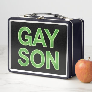 Schwuler Sohn Lustiger LGBTQ Stolz Metall Brotdose