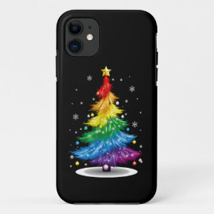 Schwules LGBT Pride Regenbogen-Weihnachtsbaum Froh Case-Mate iPhone Hülle