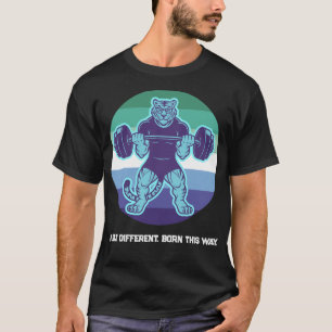 Schwules männliches Stolz-Tiger-Lifter-Gym-Shirt B T-Shirt