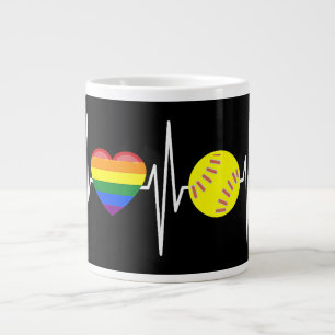 Schwules Softball-Shirt Softball-Spieler Schwuler Jumbo-Tasse