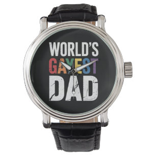 Schwulster Vater LGBTQ Schwuler Stolz Verbündeter  Armbanduhr