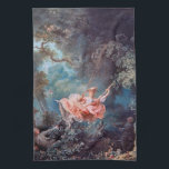 Schwung, Fragonard Geschirrtuch<br><div class="desc">Jean-Honoré Fragonard (5. April 1732 - 22. August 1806) war ein französischer Maler und Printmacher, dessen späte Rokoko-Art durch bemerkenswerte Einrichtung, Überschwänglichkeit und Hedonismus charakterisiert wurde. Fragonard, einer der produktivsten Künstler, der in den letzten Jahrzehnten des Ancien Régime aktiv war, produzierte mehr als 550 Gemälde (ohne Zeichnungen und Schnitte), von...</div>