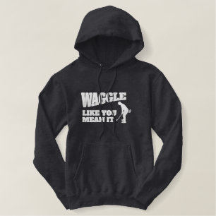 Schwungvoll wie du meinst" Lustige Golf-Zitat Stic Bestickter Hoodie