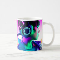 Sci-Fi Anime Cyberpunk Gamer Girl - Kaffee-Tasse