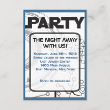 SCI-FI Bar Bat Mitzvah Einladung Party Card