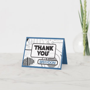 SCI_FI Bar Mitzvah Carte de remerciements pliée