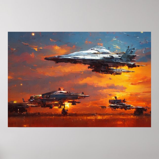 Sci-fi Collection: John Berkey-Hommage Poster (Vorne)