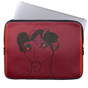 Sci-Fi-Dämonenjägerin-Gräfin-Laptop-Hülle Laptopschutzhülle