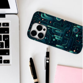 Sci-Fi Electronic Dark Pattern Case-Mate iPhone 14 Pro Hülle