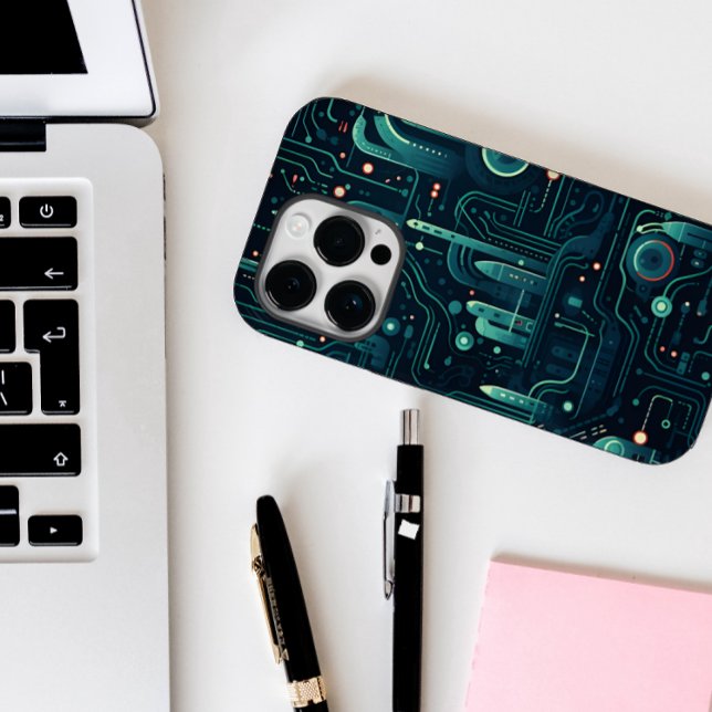 Sci-Fi Electronic Dark Pattern Case-Mate iPhone 14 Pro Hülle ( A perfect gift for sci-fi fans.)