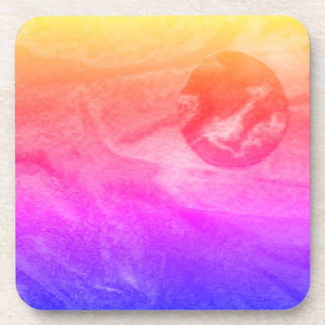 Sci-Fi - Fantasy Alien Space Planet Worlds Getränkeuntersetzer (Vorderseite)