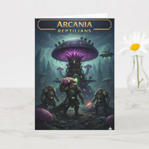Sci-Fi-Fantasy-Schlacht-Grußkarte Karte
