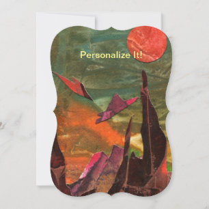 Sci=Fi "Fire Birds" Alien Lebensformen im Flug Dankeskarte