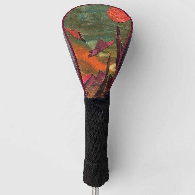 Sci-Fi "Fire Birds" Alien Lebensformen im Flug Golf Headcover (Vorderseite)