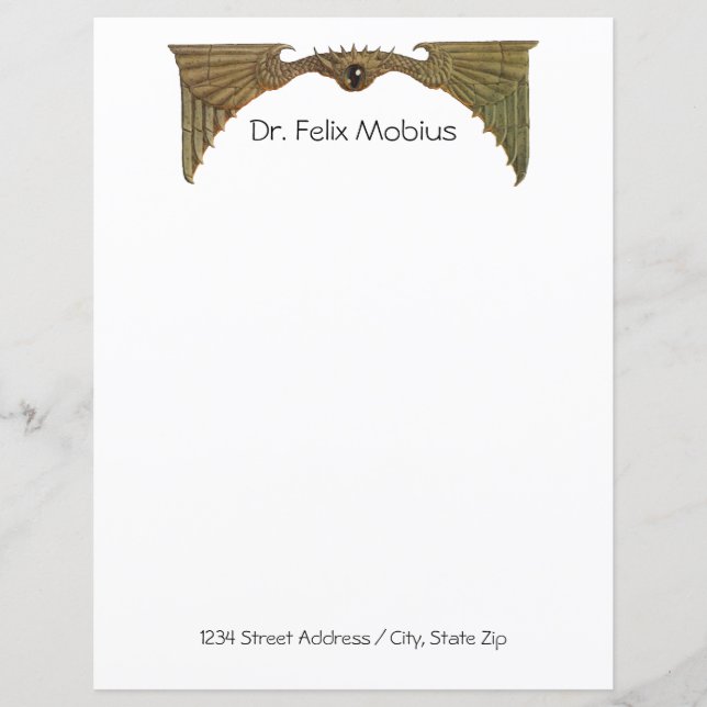Sci Fi Flying Eye Stationery Paper (Vorderseite)