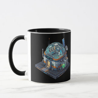 Sci-Fi-Forschungslabor Schwarze Kombi-Tasse Tasse