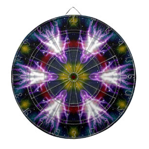 Sci-Fi Galaxy Blitzen abstrakter Kunst Dartscheibe