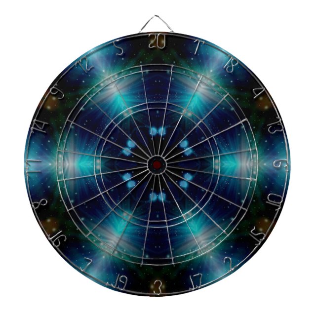 Sci-Fi Galaxy Blue Light abstrakt Art 4 Dartscheibe (vorne)
