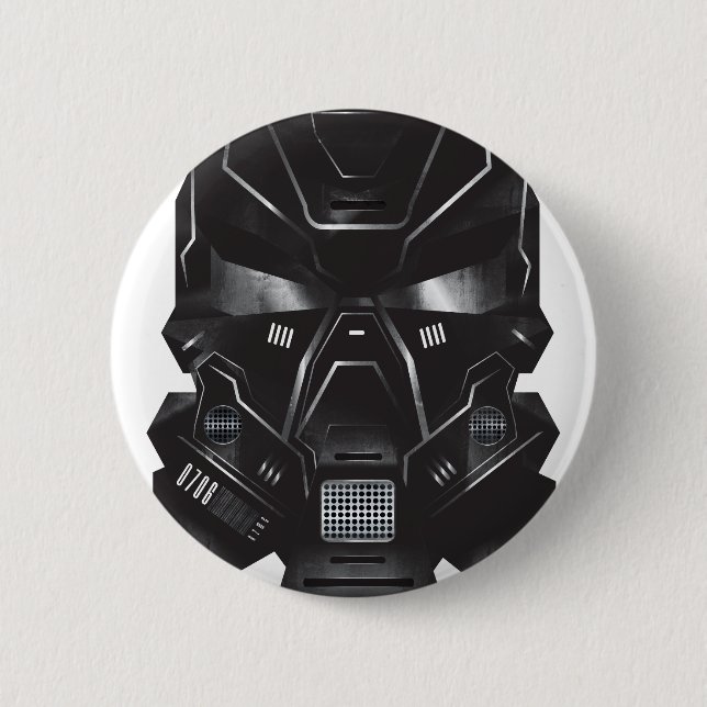sci-fi geek concept art helmet design button (Vorderseite)