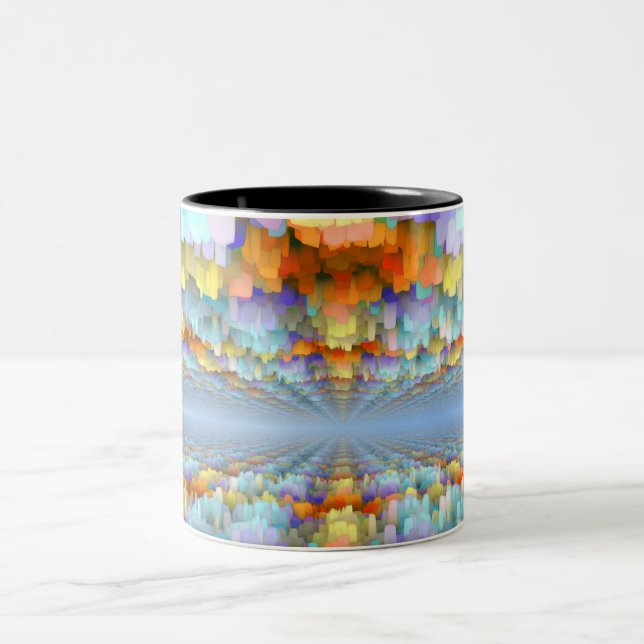 Sci-Fi-Horizonte Zweifarbige Tasse (Mittel)