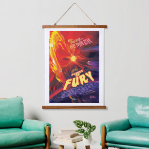 Sci-Fi Horror Film und Werbung, Fury-Fackeln Wandteppich Mit Holzrahmen