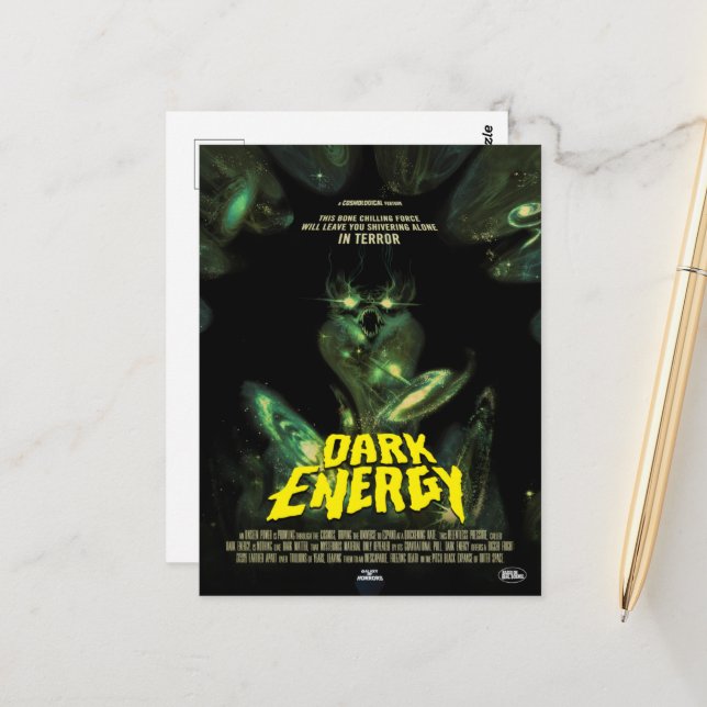 Sci-Fi Horror Movie Ad, Dark Energy Postkarte (Vorderseite/Rückseite Beispiel)