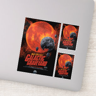 Sci-Fi Horror Movie Ad, Galactic Graveyard Aufkleber