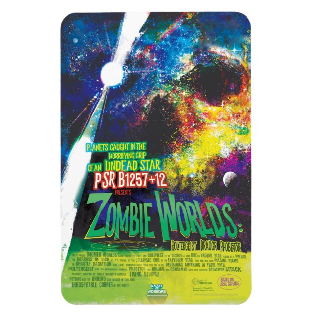 Sci-Fi Horror Movie Ad, Zombie Worlds Magnet (Vertikal)