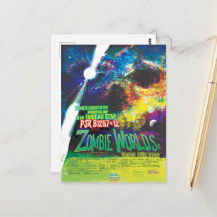 Sci-Fi Horror Movie Ad, Zombie Worlds Postkarte