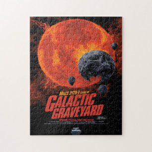 Sci-Fi-Horrorfilm-Werbung, galaktischer Friedhof