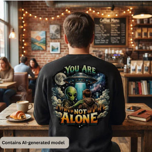 Sci-Fi Kosmisch - Du bist nicht allein Alien UFO Sweatshirt
