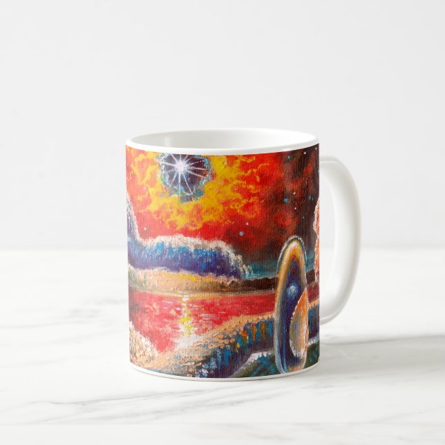 Sci Fi Landscape Painting Kaffeetasse (VorderseiteRechts)
