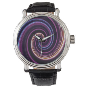 Sci-Fi Lila Wirbel Armbanduhr